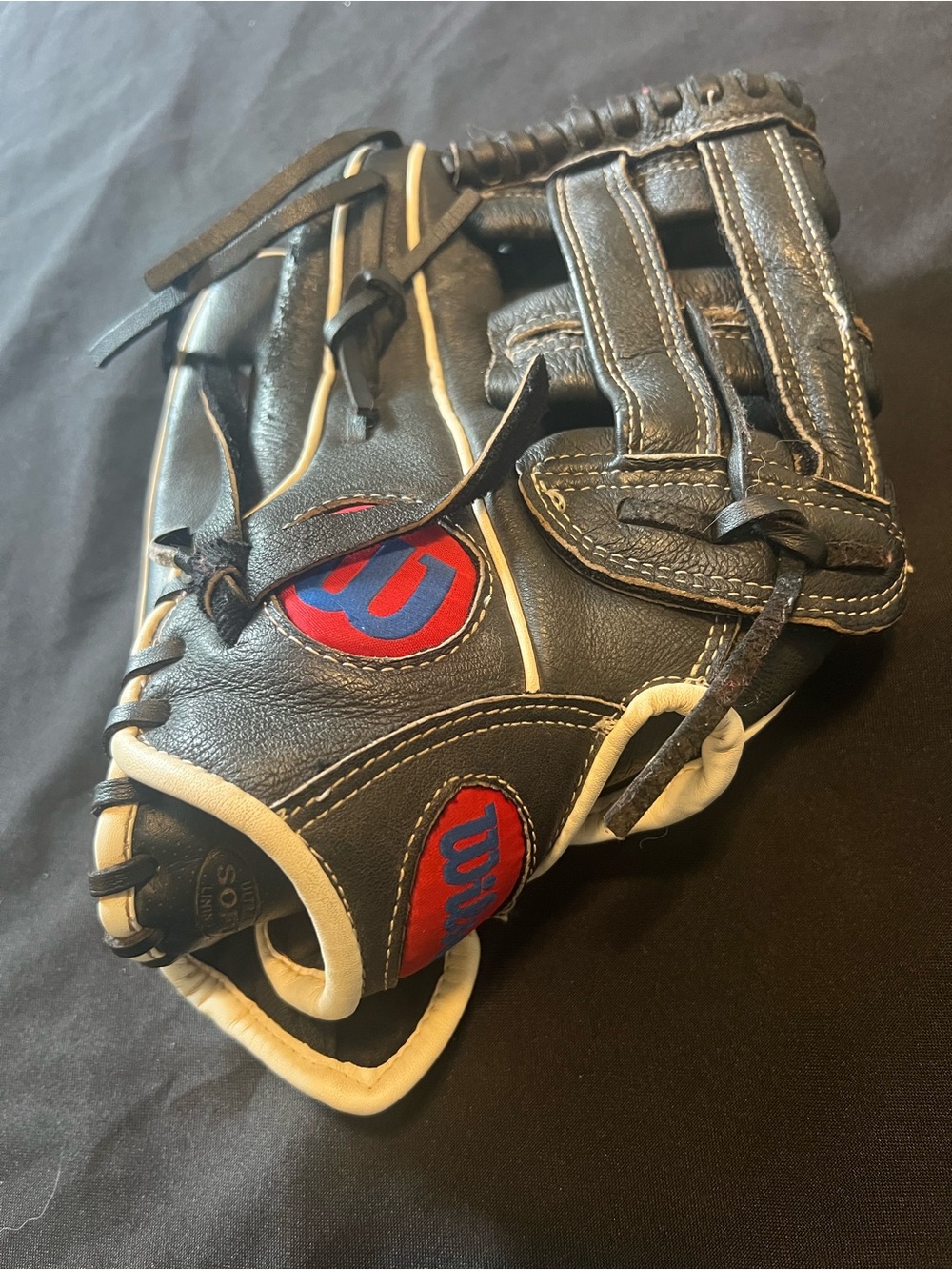 Wilson A450 12" Youth Baseball Glove – Right Hand Glove (LHT) - Black
